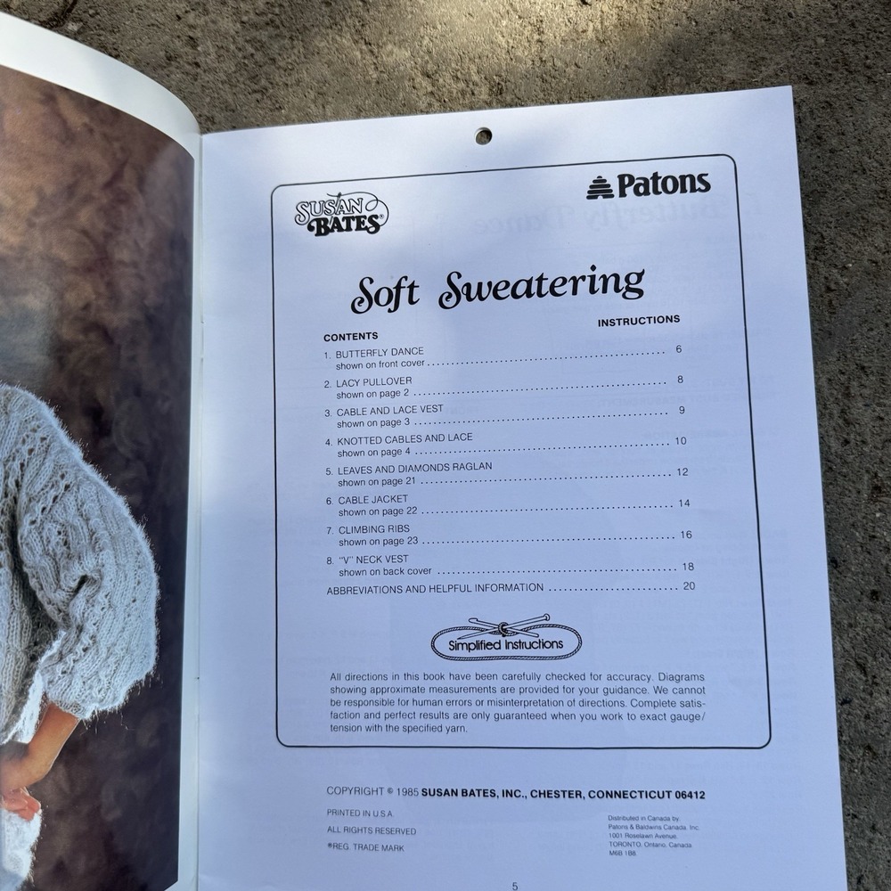 Vintage Susan Bates SOFT SWEATERING Sweater Sewing Craft Project Pamphlet H 1985 - Picture 2 of 5